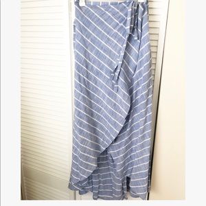Linen Maxi Wrap Skirt XL